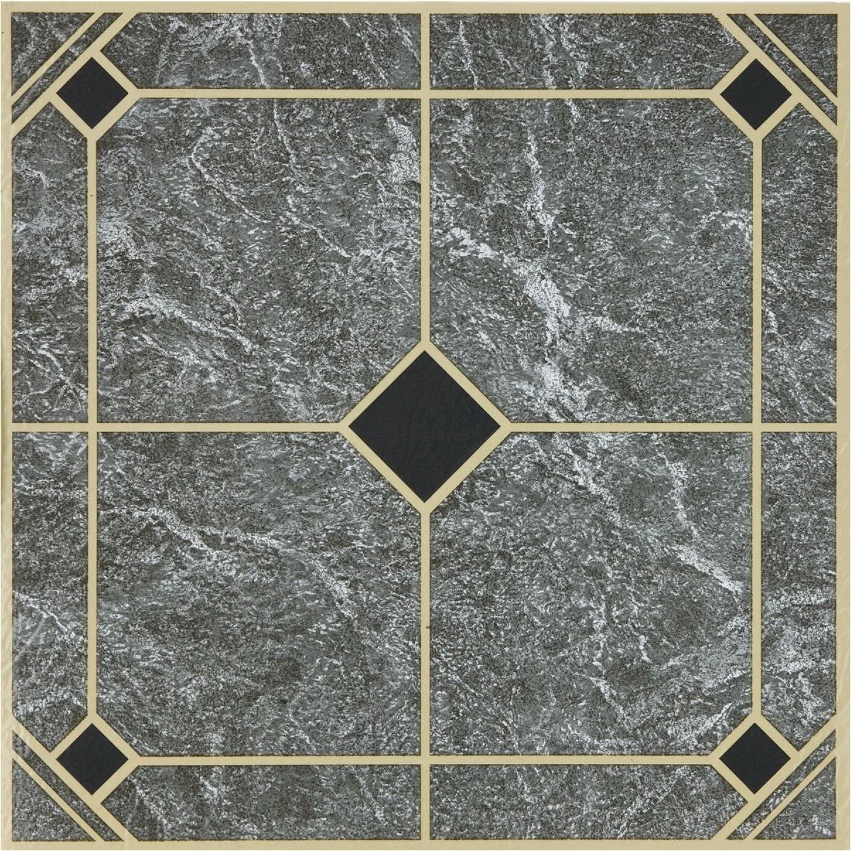 Home Impressions Blue and Gold 12 In. x 12 In. Vinyl Floor Tile (45 Sq. Ft./Box)