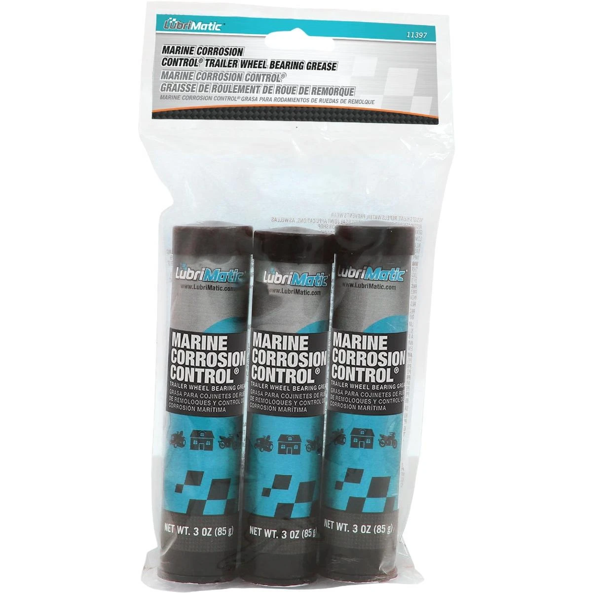 LubriMatic 3 Oz. Cartridge Marine Trailer Wheel Bearing Grease (3-Pack)