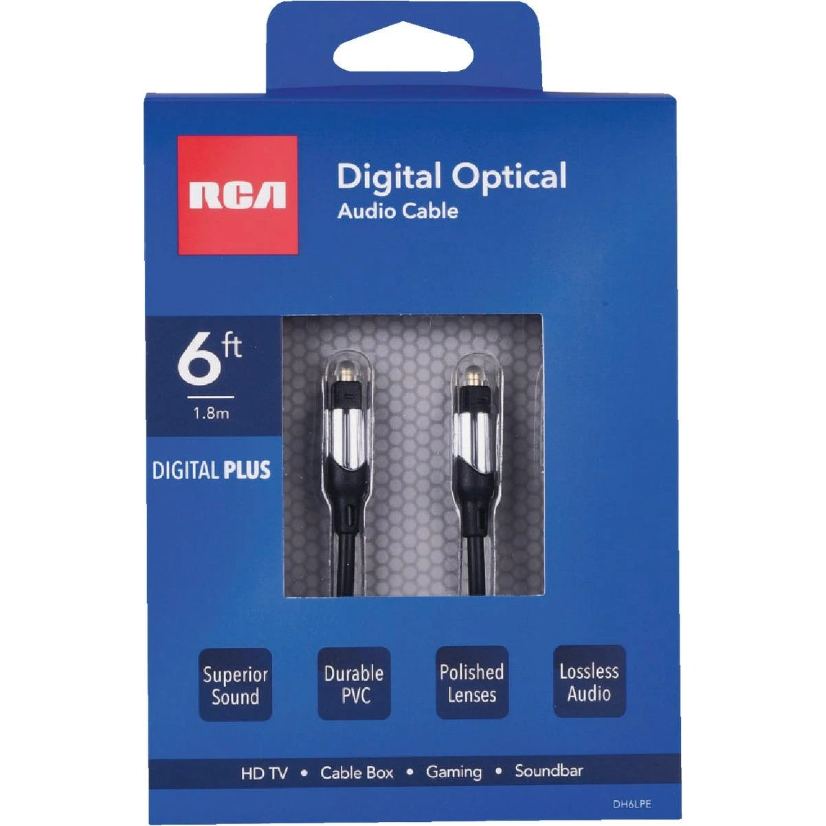 RCA 6 Ft. Gray Audio Optical Cable