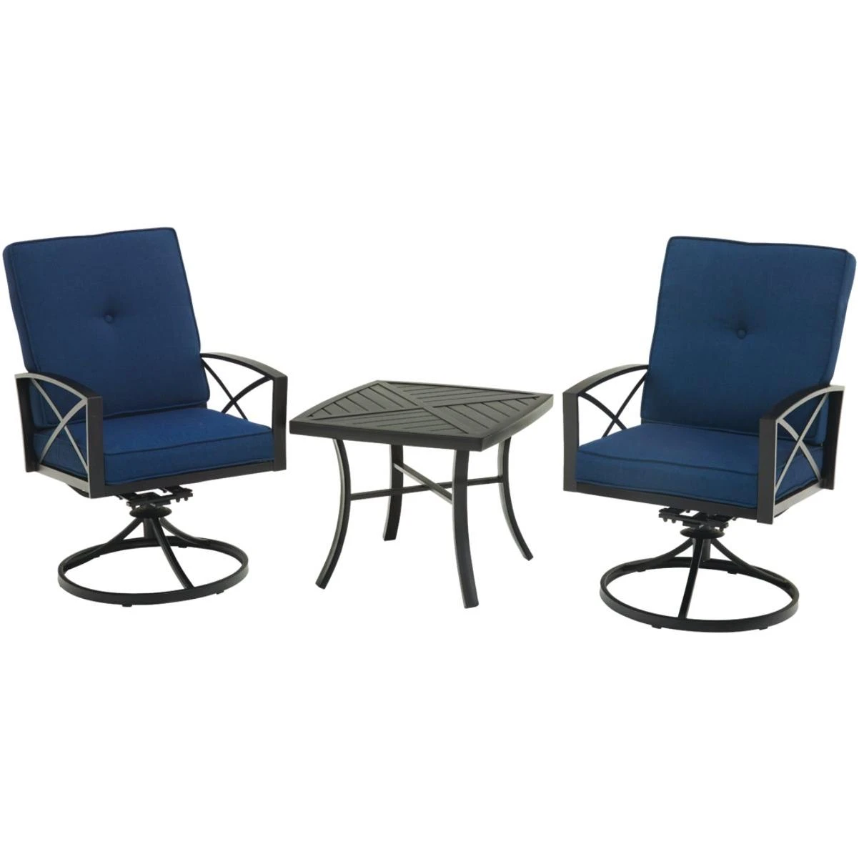 Outdoor Expressions 3-Piece Swivel Chat Set