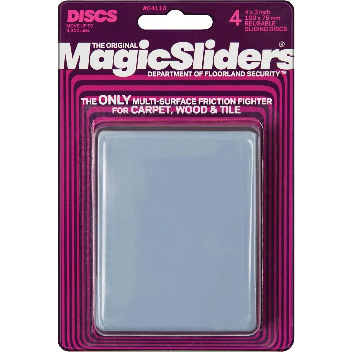 Magic Sliders 4 In. x 3 In. Sliding Disc (4-Pack)