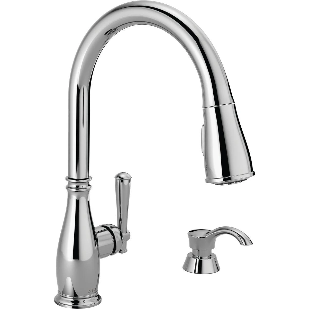 Delta Charmaine Chrome 1-Handle Pull-Down Kitchen Faucet with Soap Dispenser