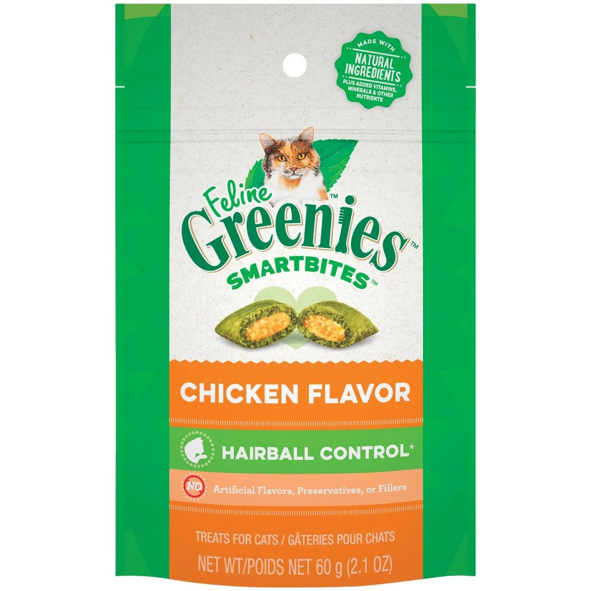 Greenies SmartBites Chicken 2.1 Oz. Hairball Control Cat Treats