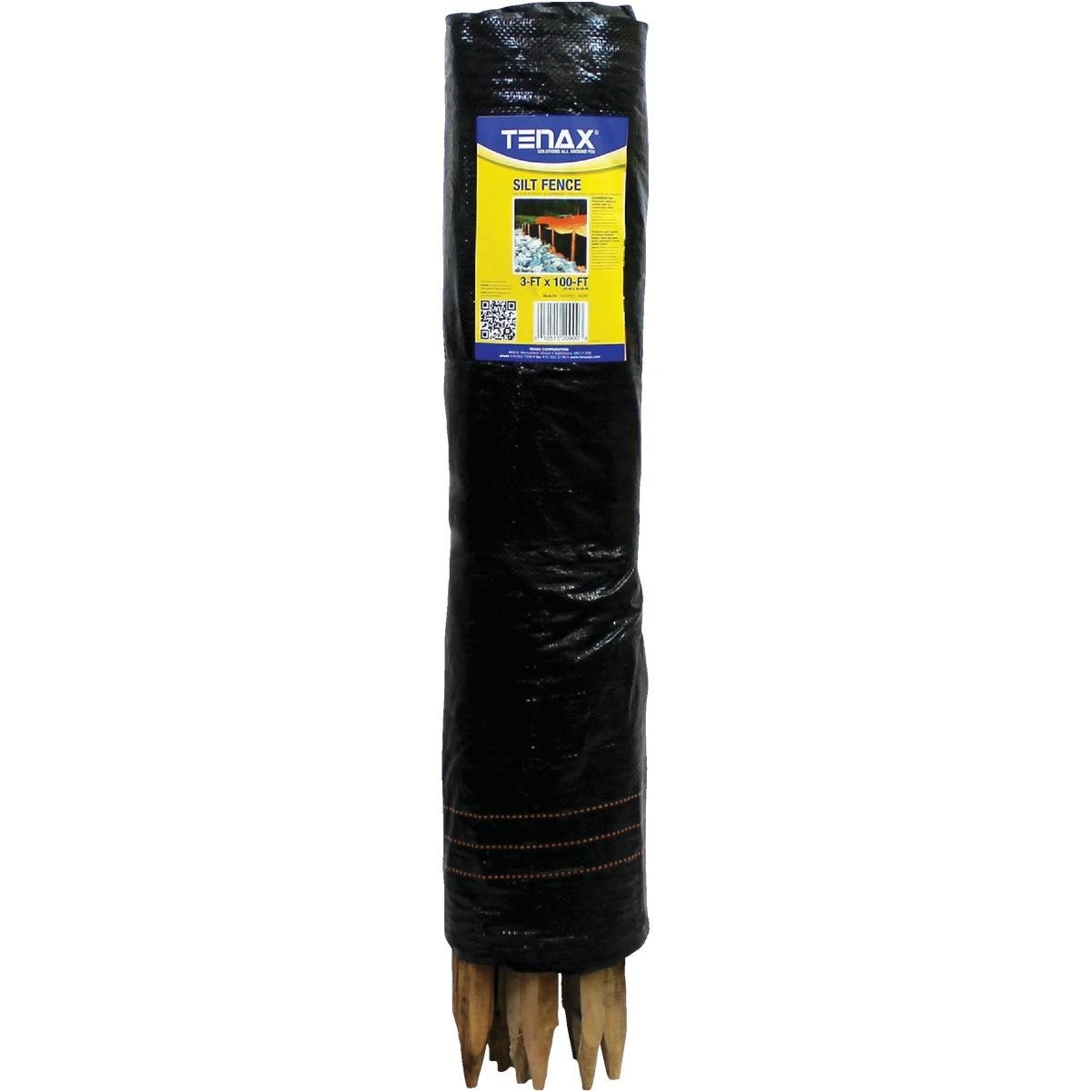 Tenax 3 Ft. H. x 100 Ft. L. Preassembled Black Woven Geotextile Silt Fence