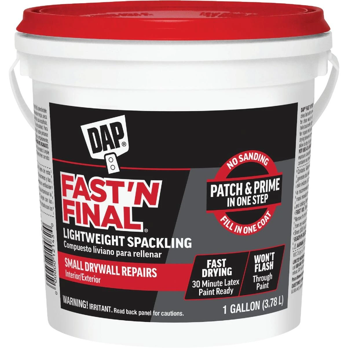 DAP Fast 'N Final 1 Gal. Lightweight Latex Patch & Prime Spackling