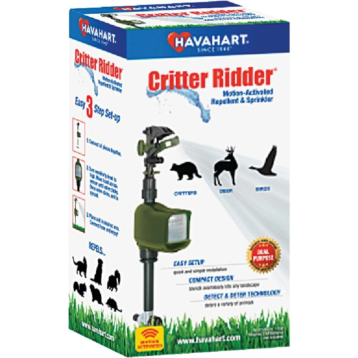 Havahart Critter Ridder Motion Activated 35 Ft. Spray Range Electronic Pest Repellent