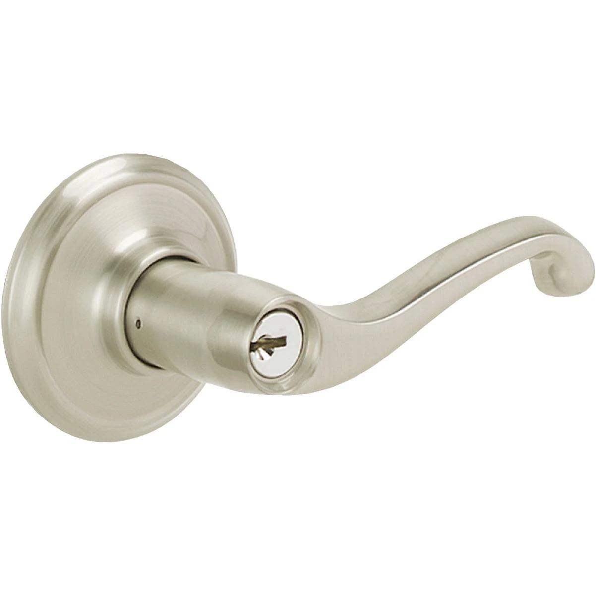 Schlage Satin Nickel Flair Entry Door Lever 