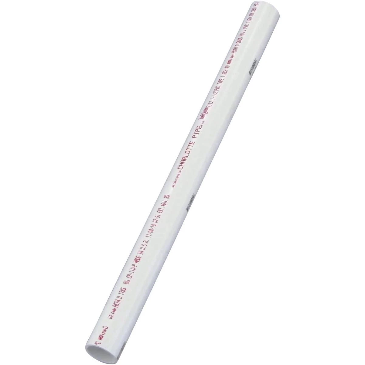 Charlotte Pipe 1-1/2 In. x 2 Ft. Schedule 40 PVC-DWV Solid Core Pipe