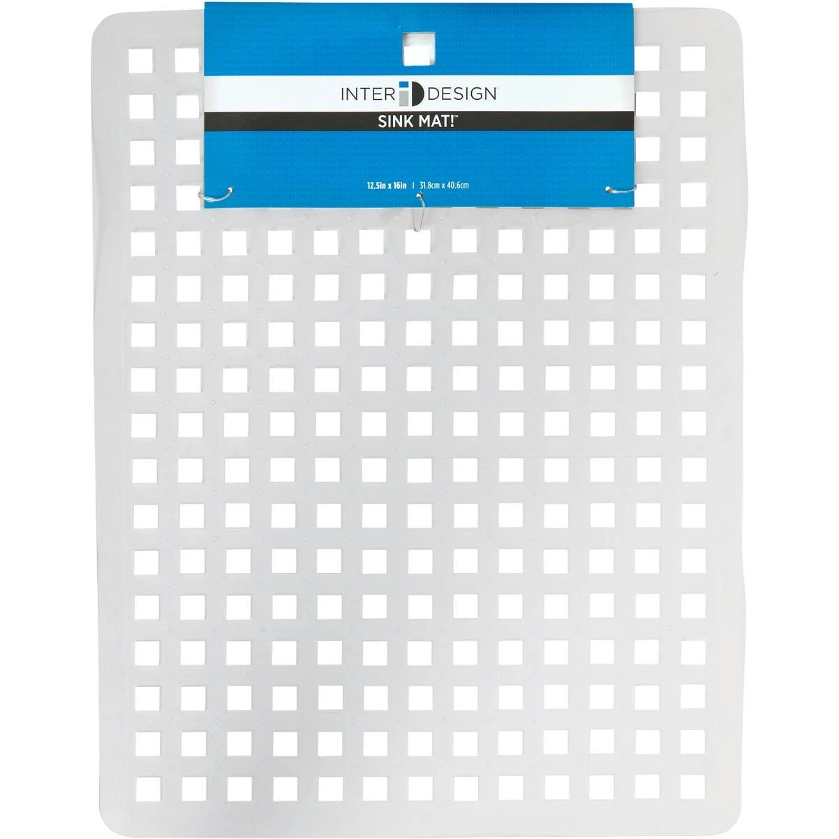 iDesign Sinkworks 12.5 In. x 16 In. Euro Clear PVC Sink Mat