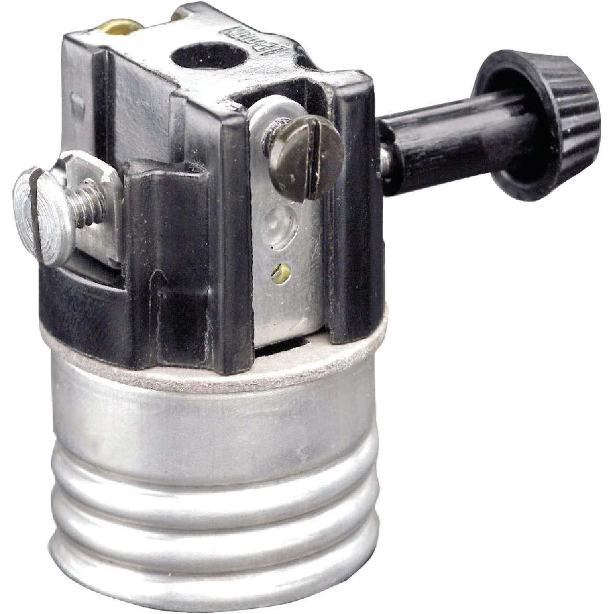 Leviton Turn-Knob Medium Base Steel Interior Lamp Socket