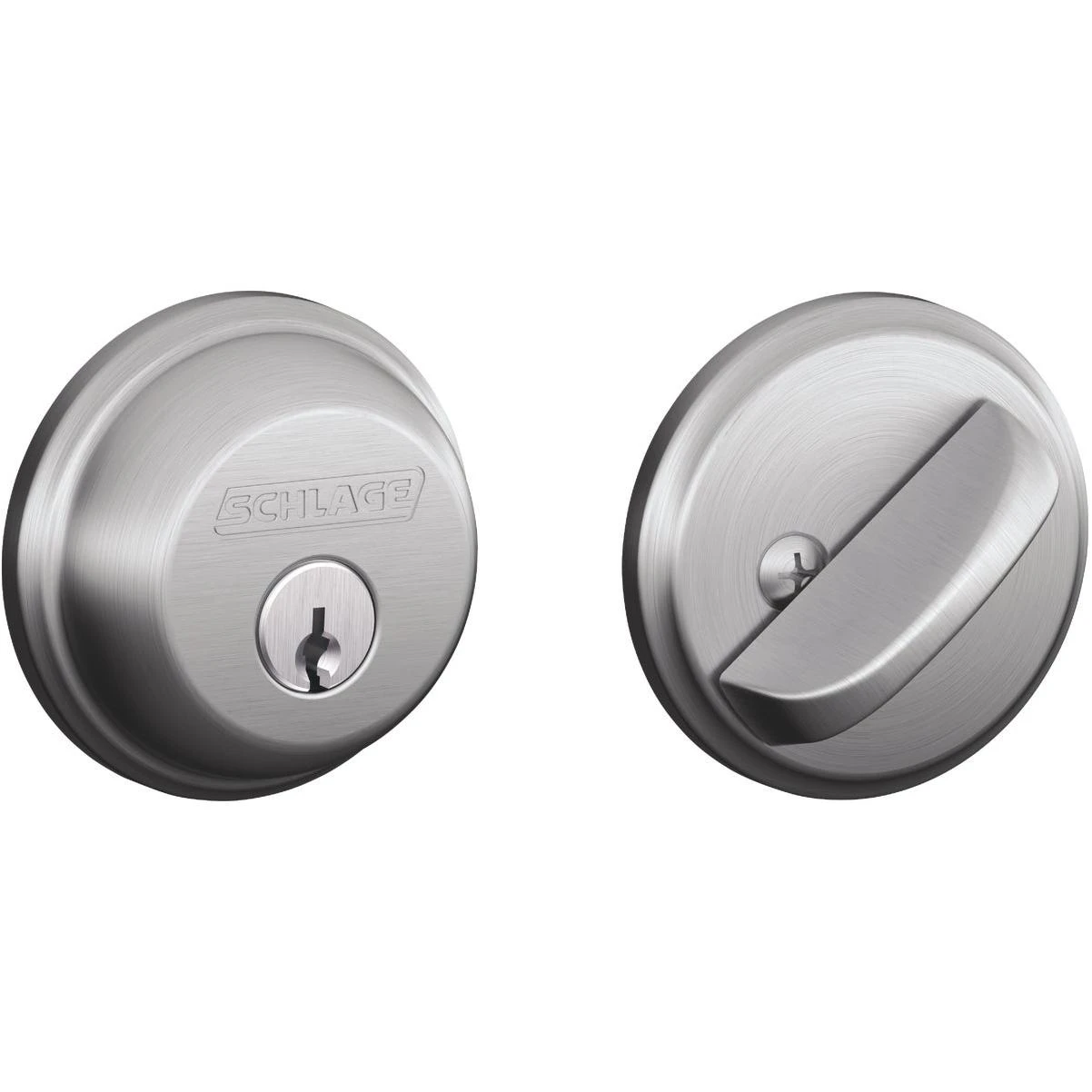 Schlage Satin Chrome Light-Duty Commercial Single Cylinder Deadbolt