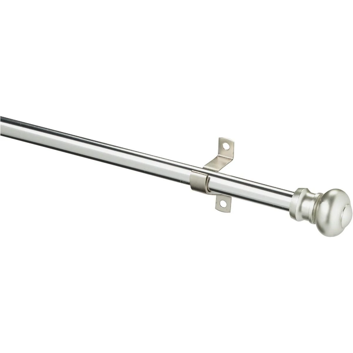Kenney Ashby 48 In. To 84 In. 7/16 In. Satin Silver Standard Cafe Rod