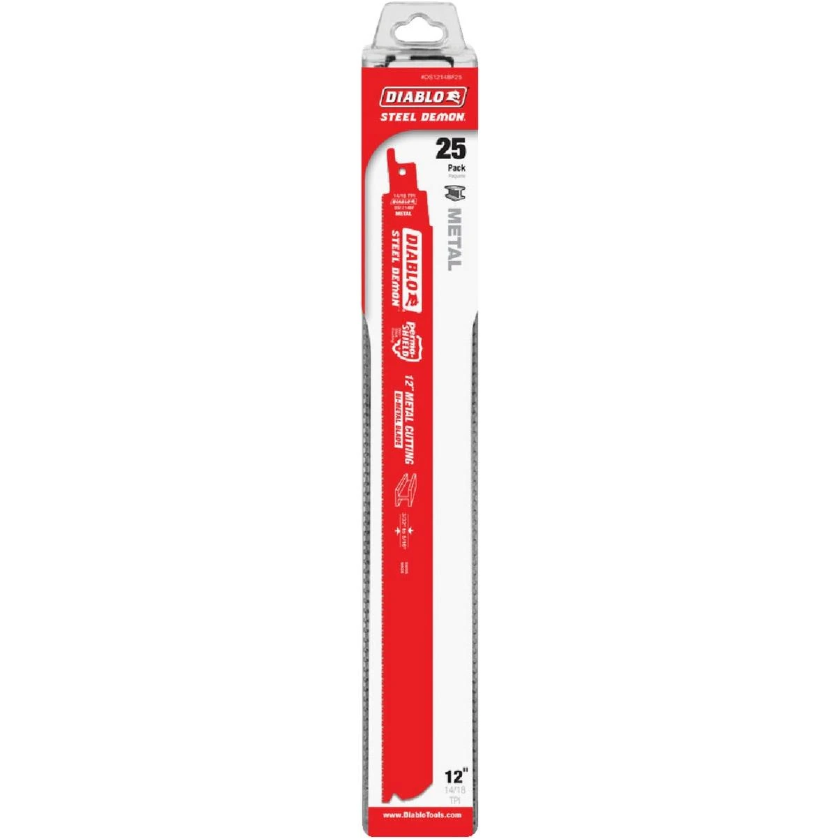 Diablo 12 In. 14/18 TPI Bi-Metal Medium Metal Reciprocating Saw Blade (25-Pack)