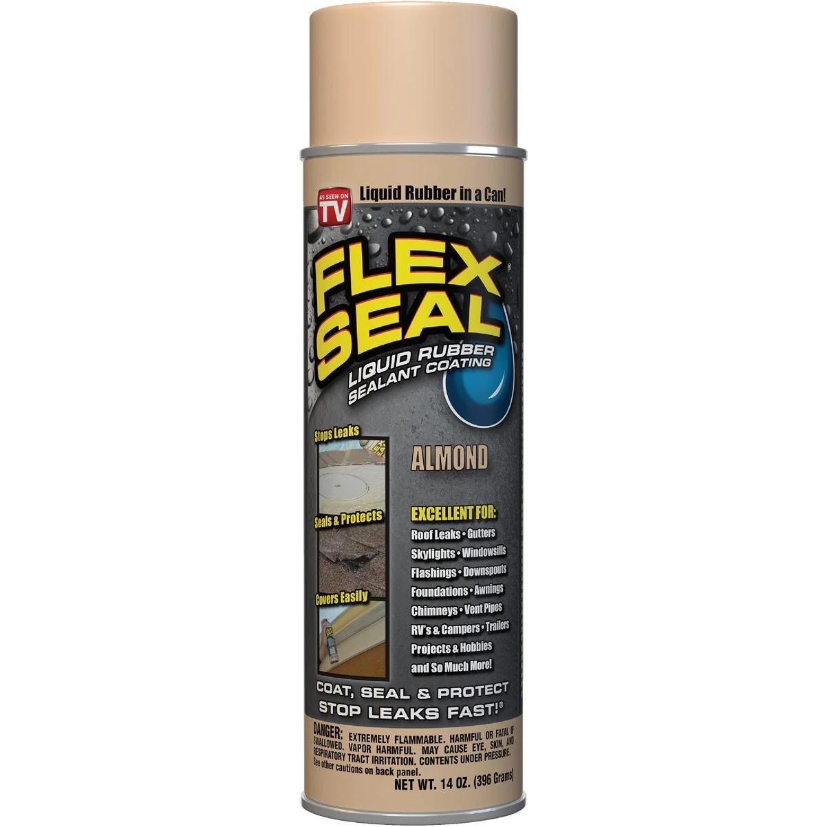 FLEX SEAL 14 Oz. Spray Rubber Sealant, Almond