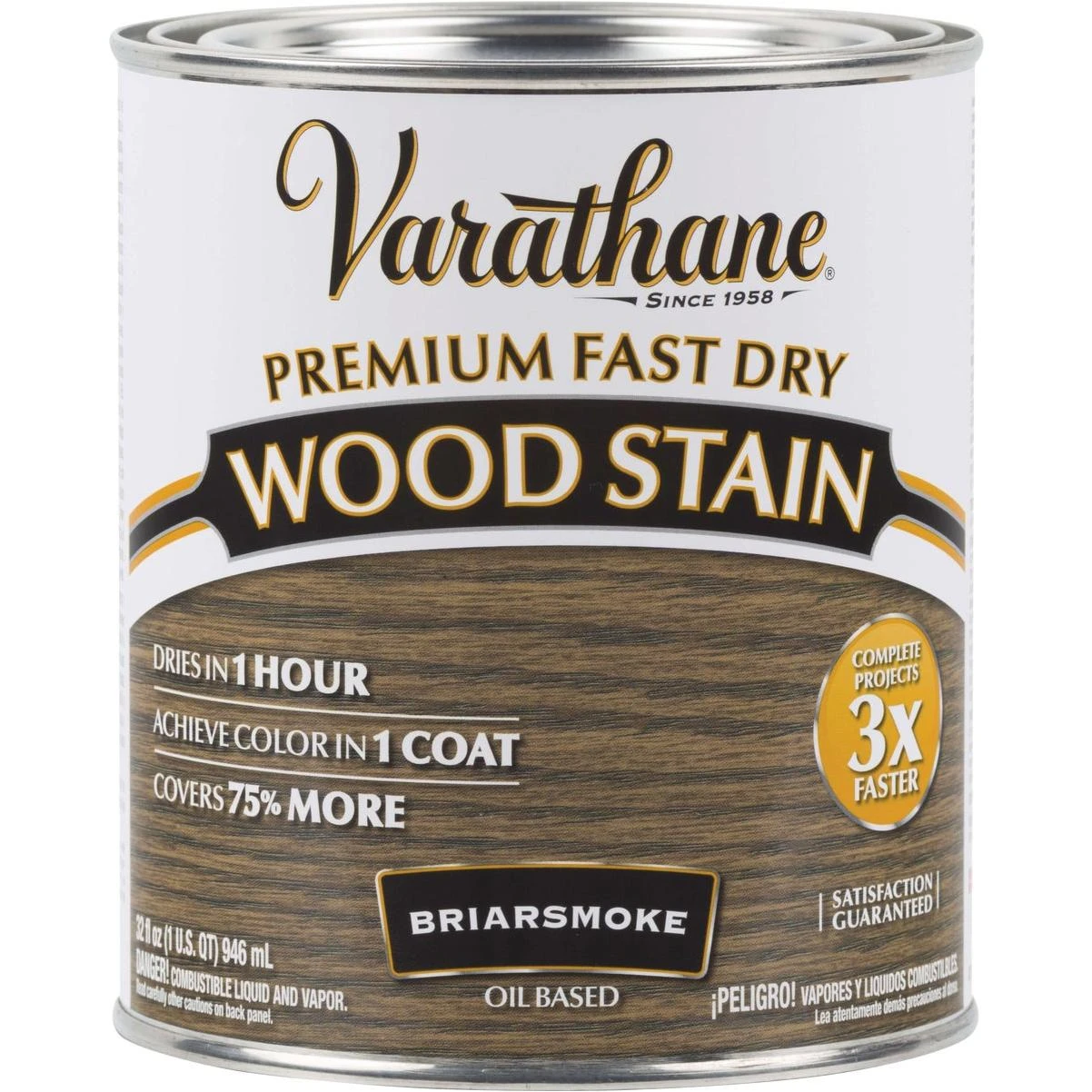 Varathane Fast Dry Briarsmoke Urethane Modified Alkyd Interior Wood Stain, 1 Qt.