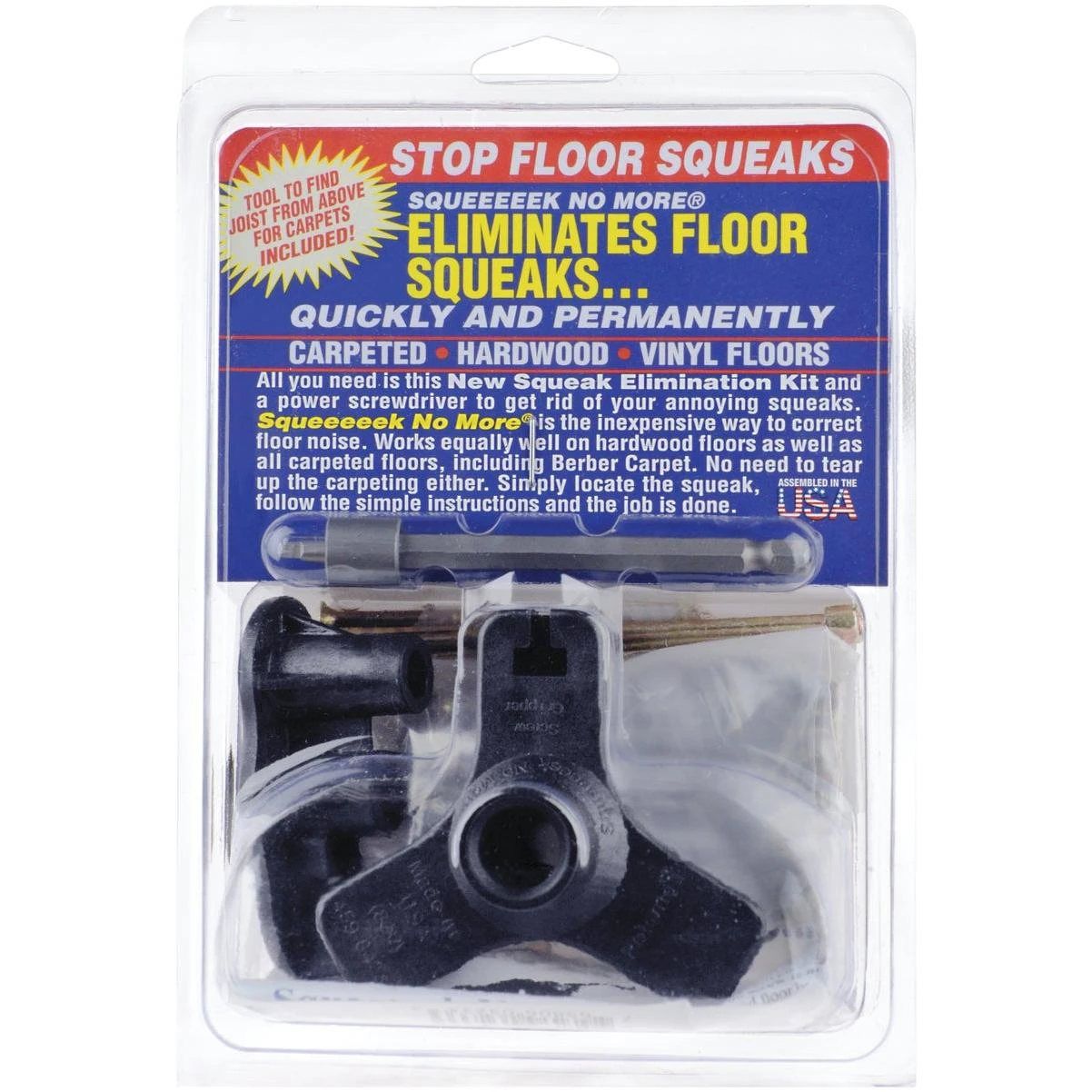 Squeek No More Squeaky Floor Screw Repair Kit