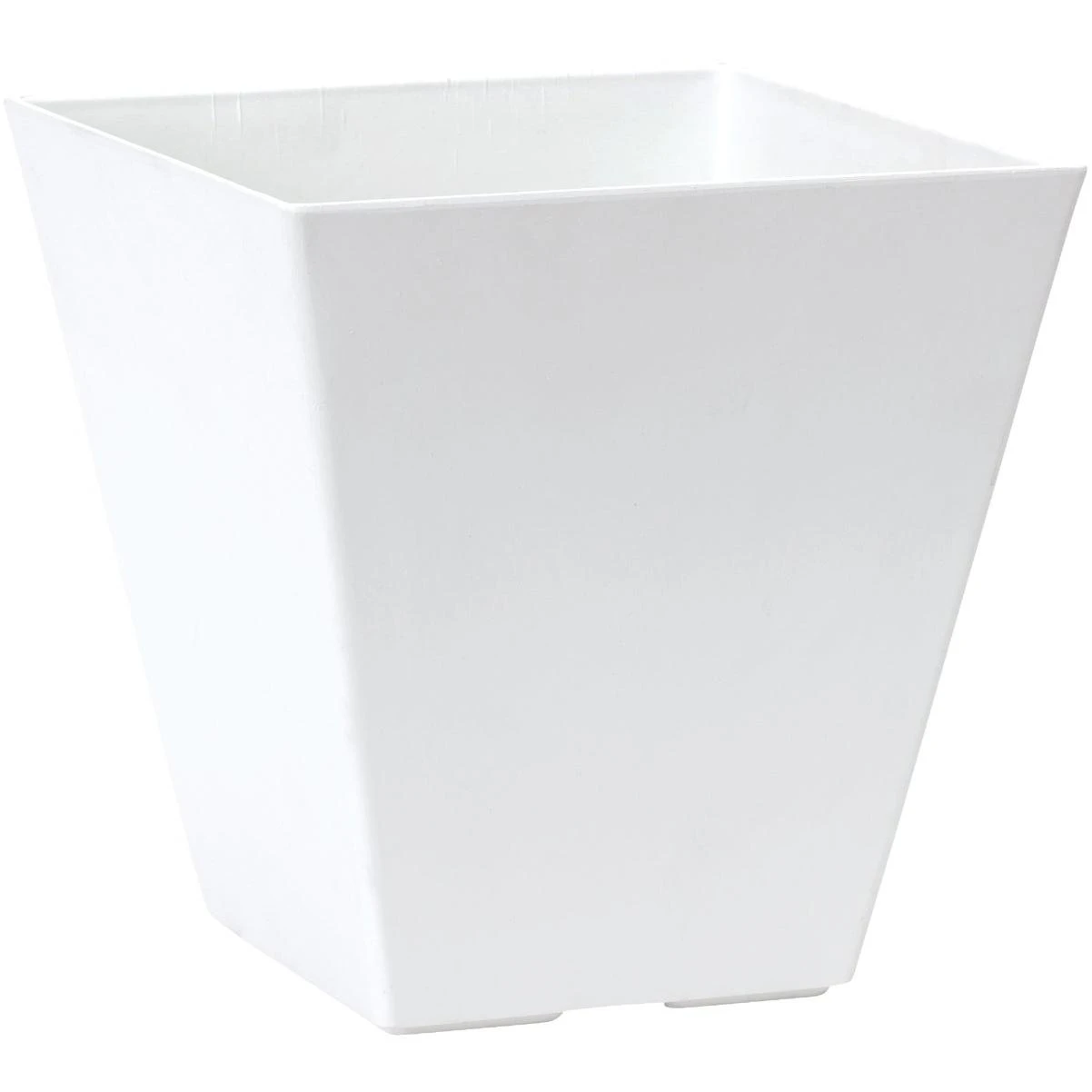 Novelty StoneArt Ella 8 in. W. x 9 in. H. x 8 In. L. White Resin Square Planter