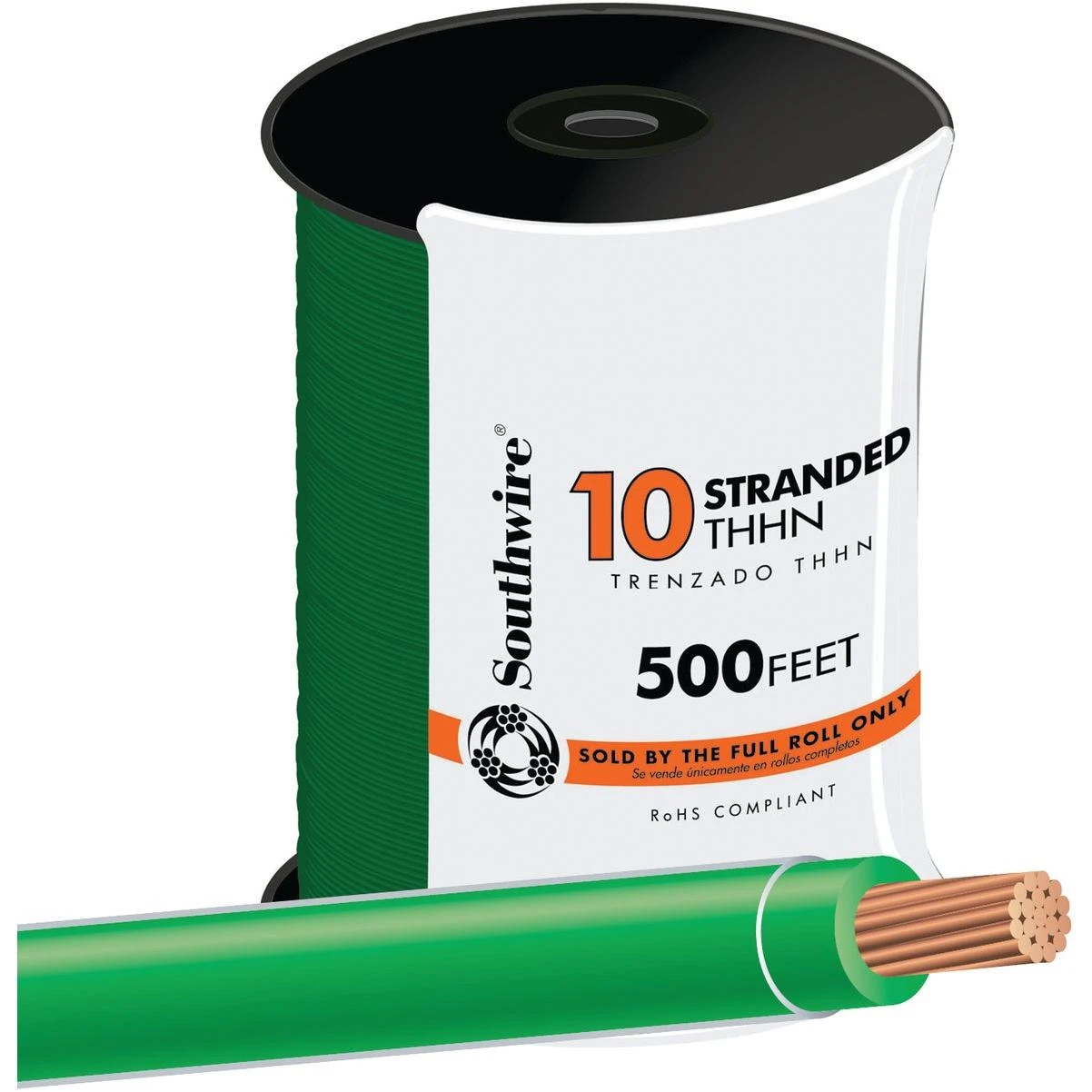Southwire 500 Ft. 10 AWG Stranded Green THHN Electrical Wire