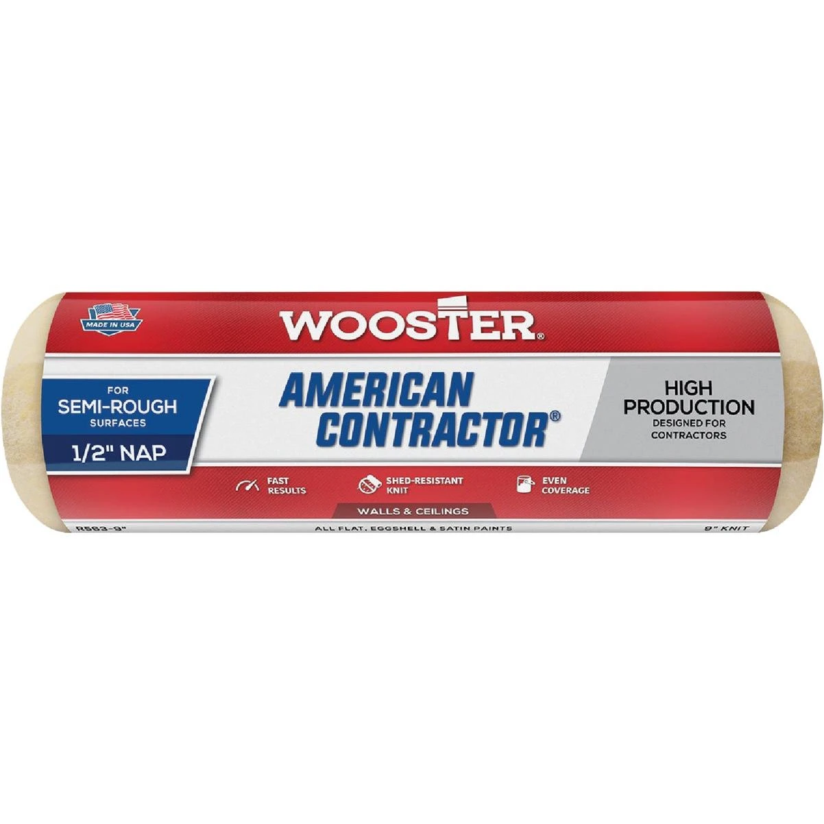 Wooster American Contractor 9 In. x 1/2 In. Knit Fabric Roller Cover