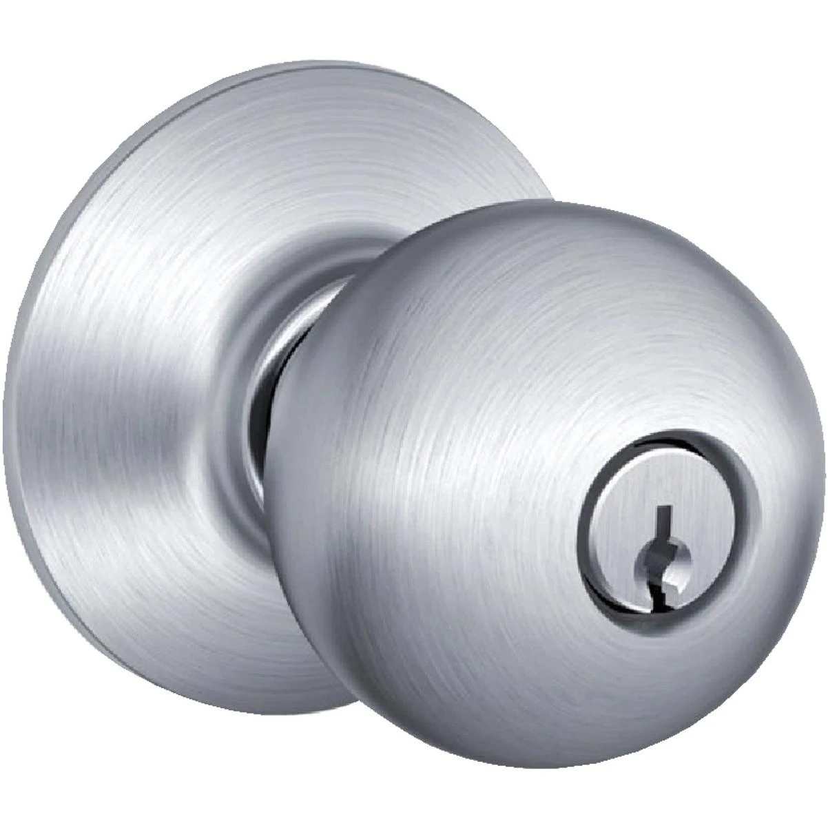 Schlage Orbit Satin Chrome Entry Door Knob 