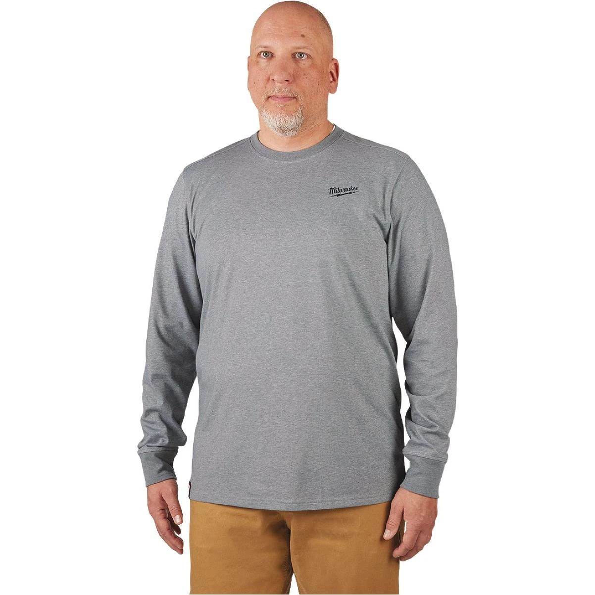 Milwaukee Large Gray Long Sleeve Unisex Hybrid Work Shirt