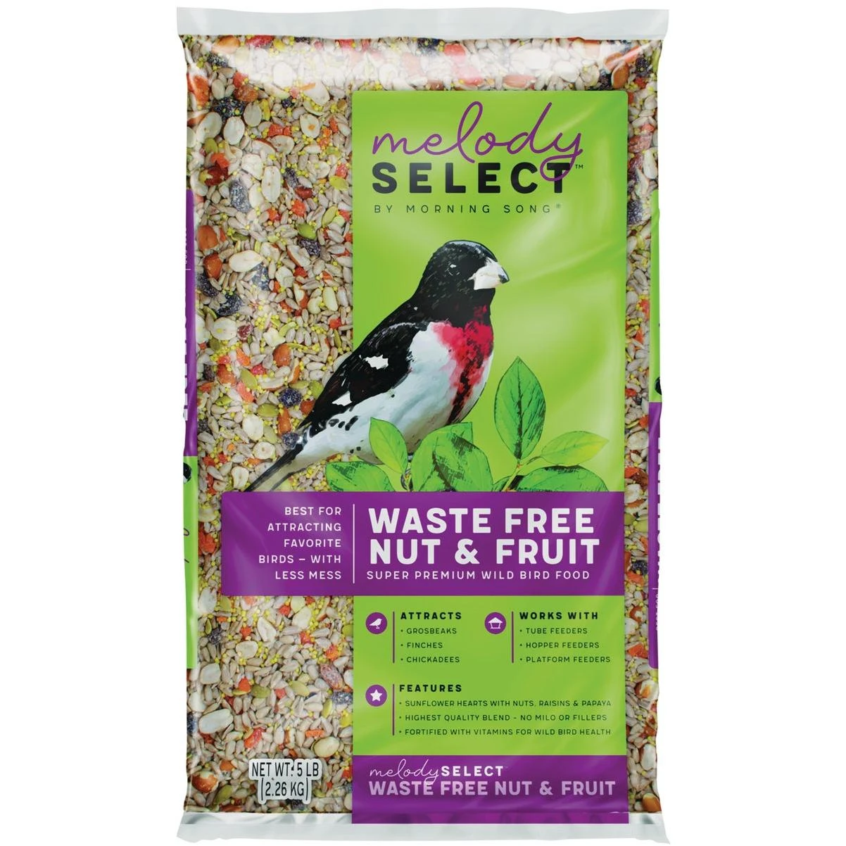 Melody Select 5 Lb. Waste Free Nut & Fruit Wild Bird Food