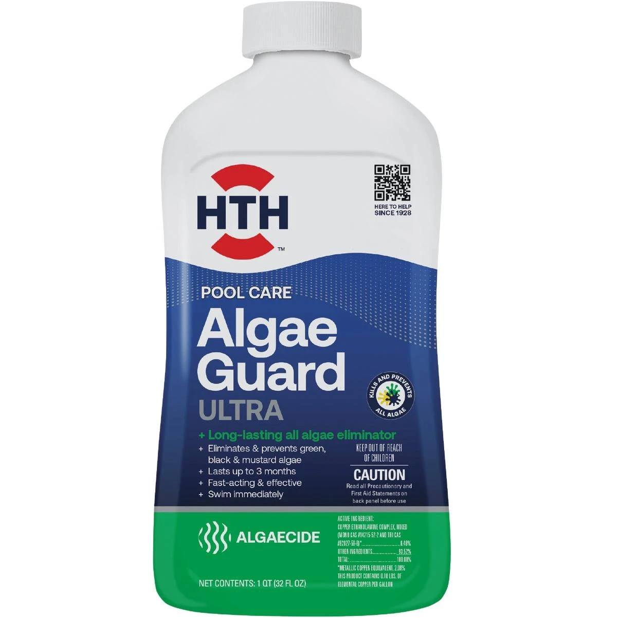 HTH Pool Care Algae Guard Ultra+ 32 Oz. Liquid Algae Control