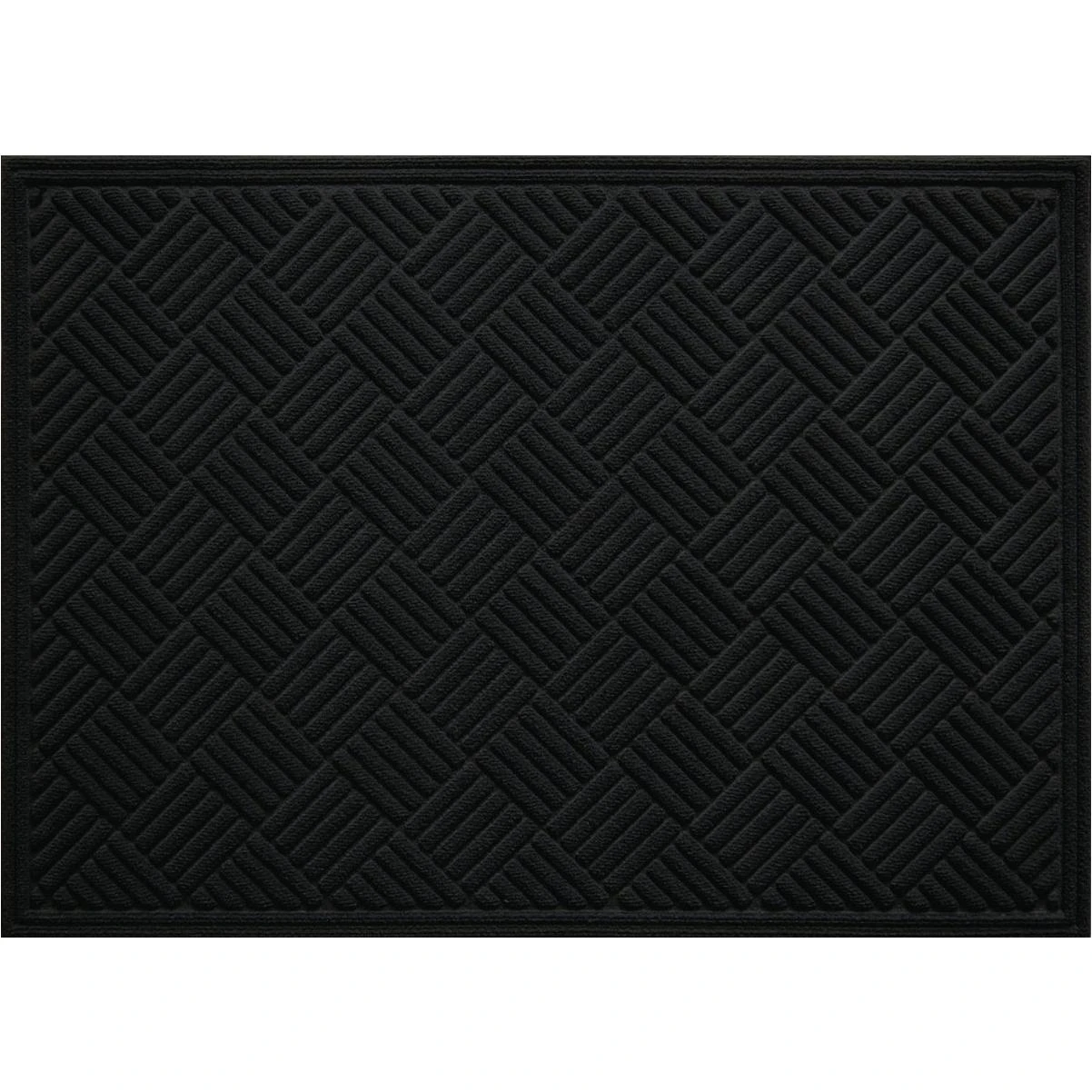 Multy Home Contours 3 Ft. x 4 Ft. Black Carpet Utility Floor Mat, Indoor/Outdoor