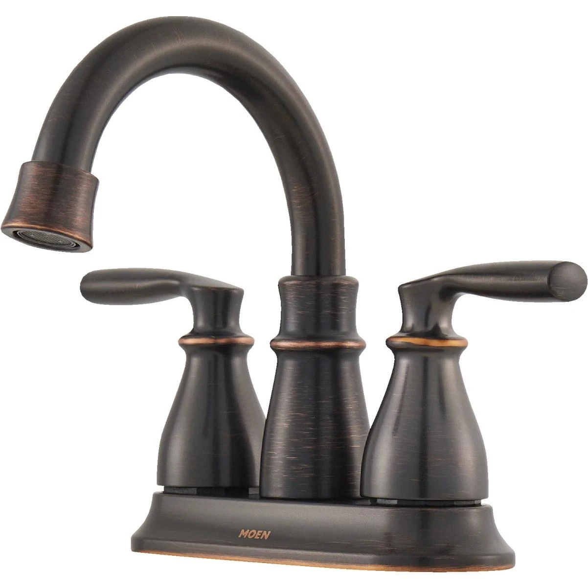 Moen Hilliard 2-Handle Lever Centerset High Arc Bathroom Faucet, Mediterranean Bronze