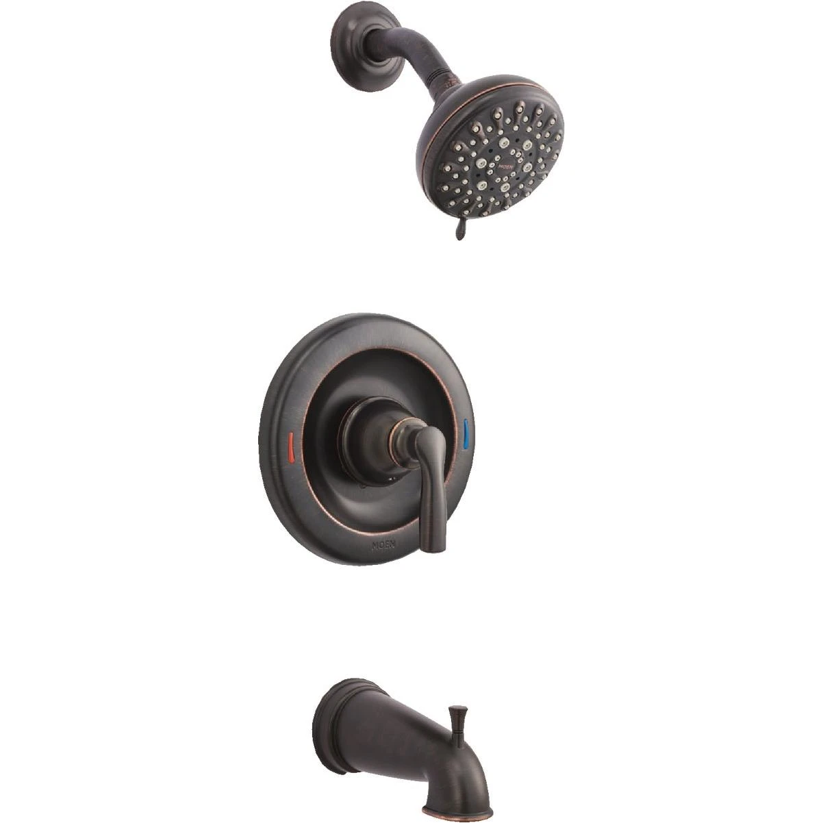 Moen Hilliard Posi-Temp 1-Handle Lever Tub & Shower Faucet, Mediterranean Bronze