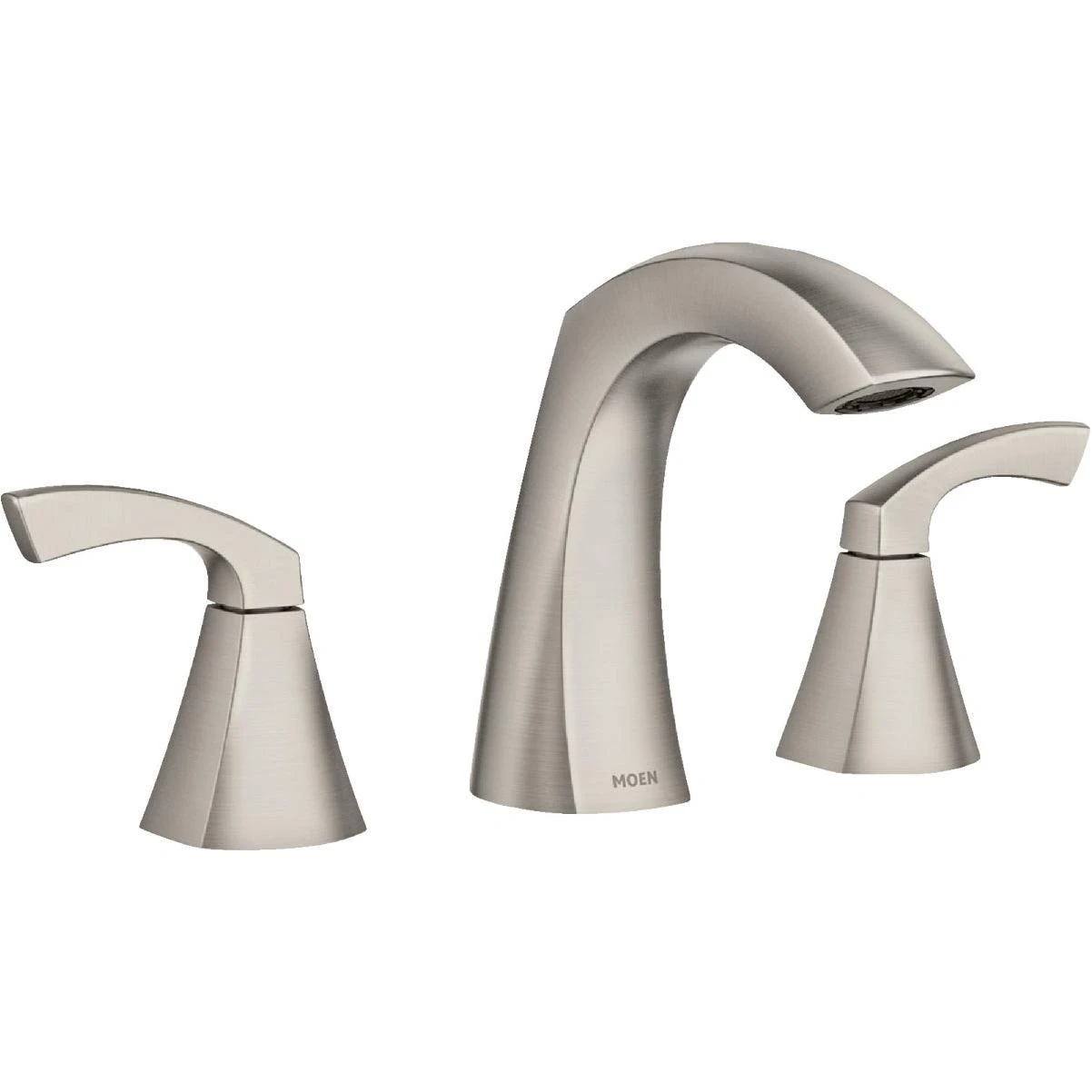 Moen Lindor 2-Handle Lever Widespread Bathroom Faucet, Spot Resist Brushed Nickel