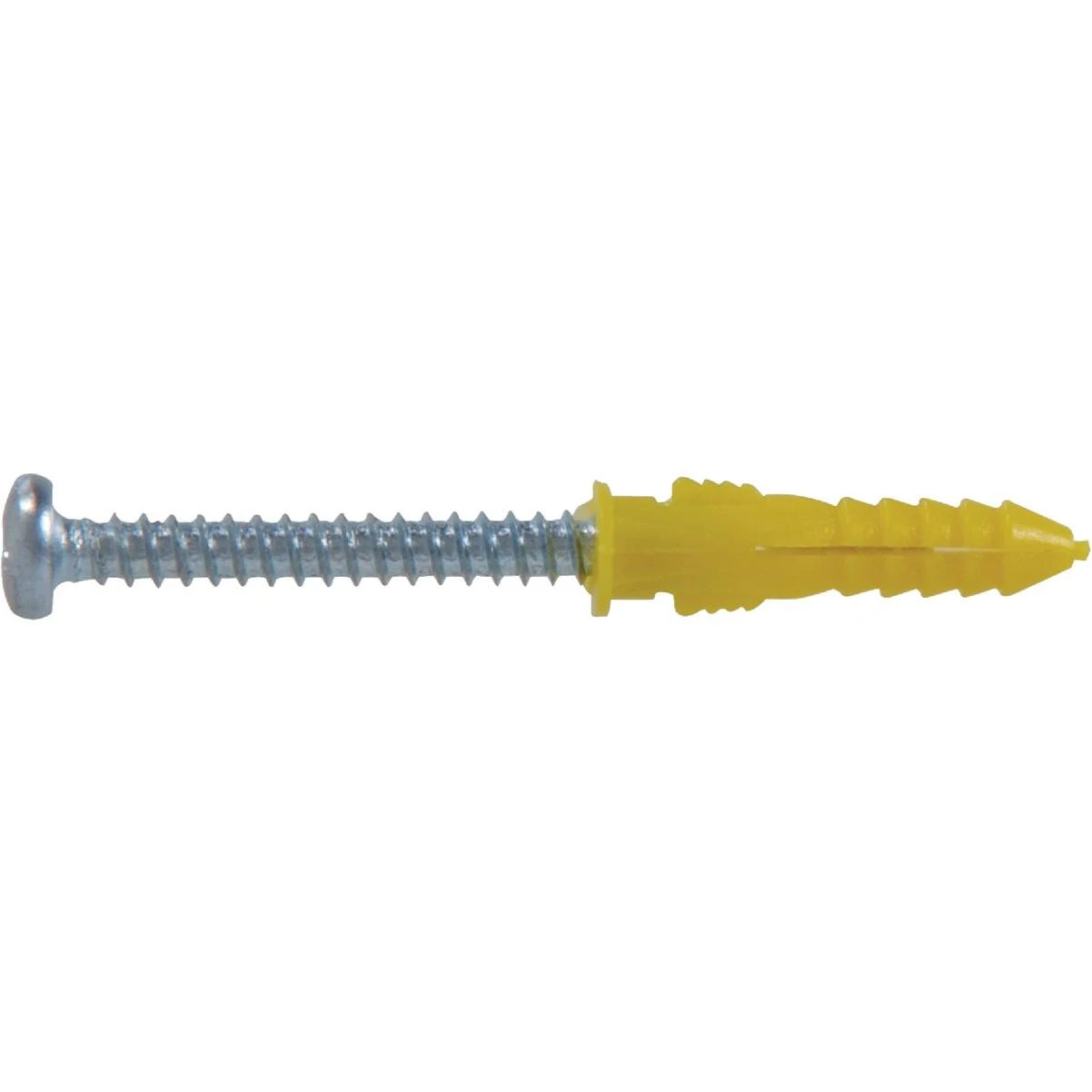 Hillman #4 - #6 - #8 Thread x 7/8 In. Yellow Ribbed Plastic Anchor (75 Ct.)