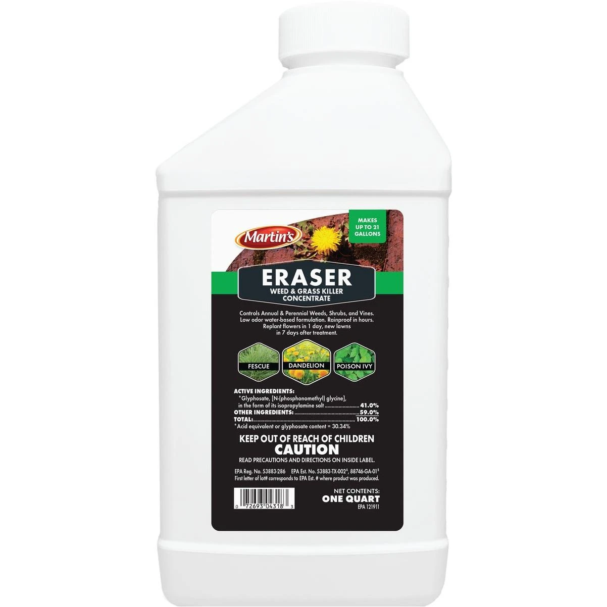 Martin's Eraser 1 Qt. Concentrate Weed & Grass Killer