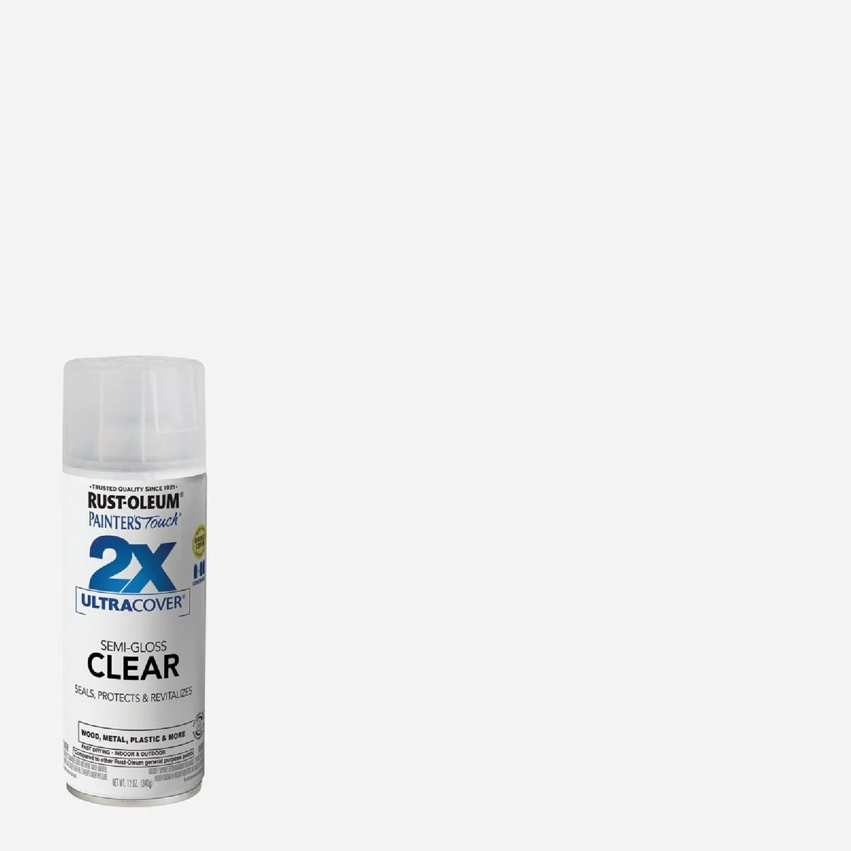 Rust-Oleum Painter's Touch 2X Ultra Cover 12 Oz. Semi-Gloss Finish Spray Paint, Clear