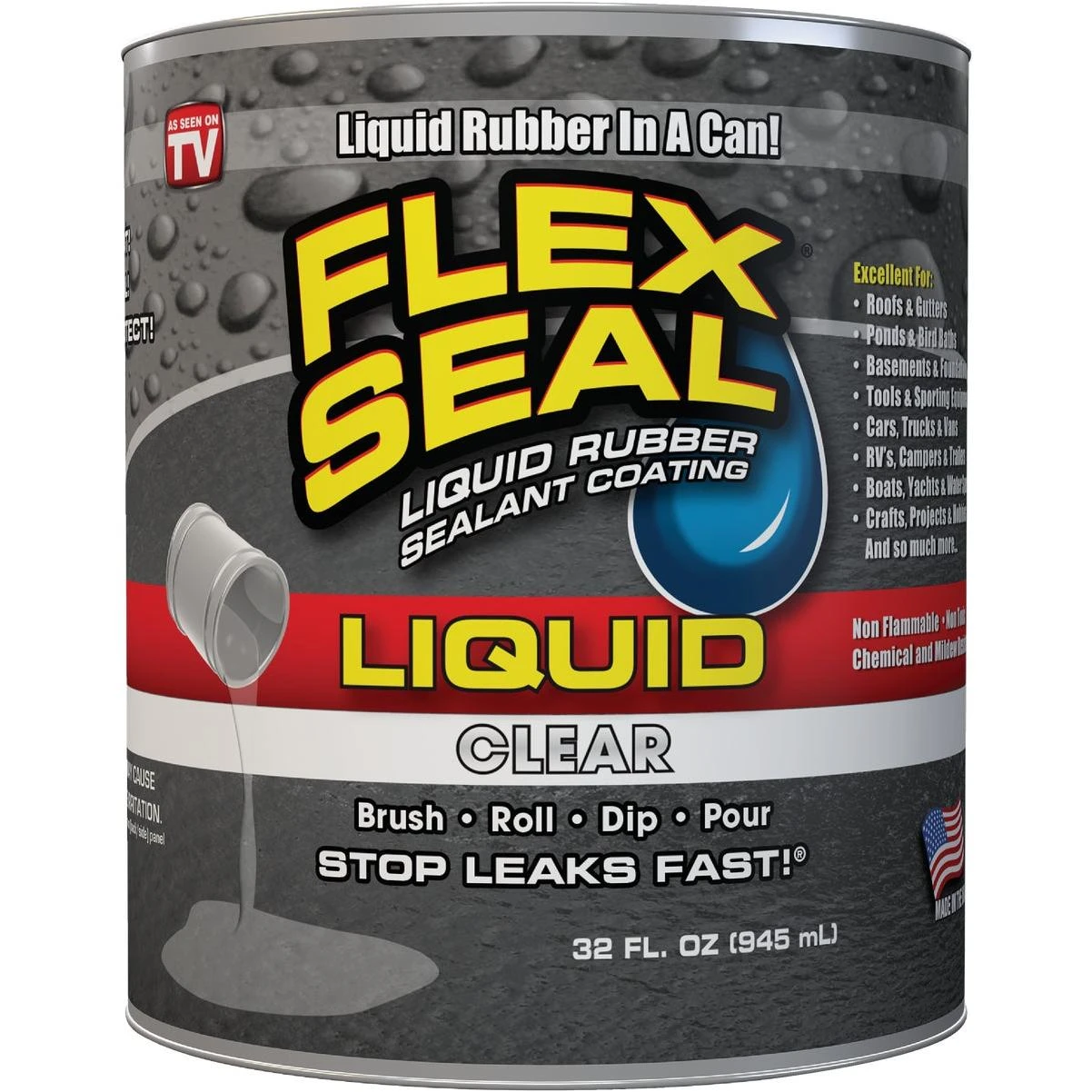 FLEX SEAL 1 Qt. Liquid Rubber Sealant, Clear