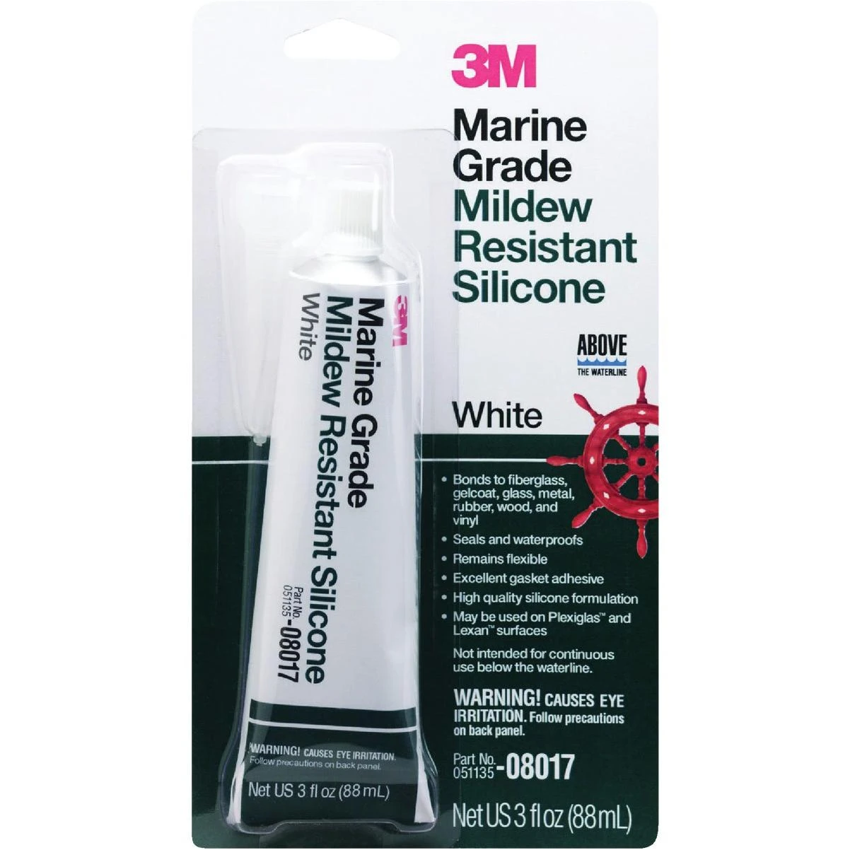 3M 3 Oz. White Marine Grade Mildew-Resistant Silicone