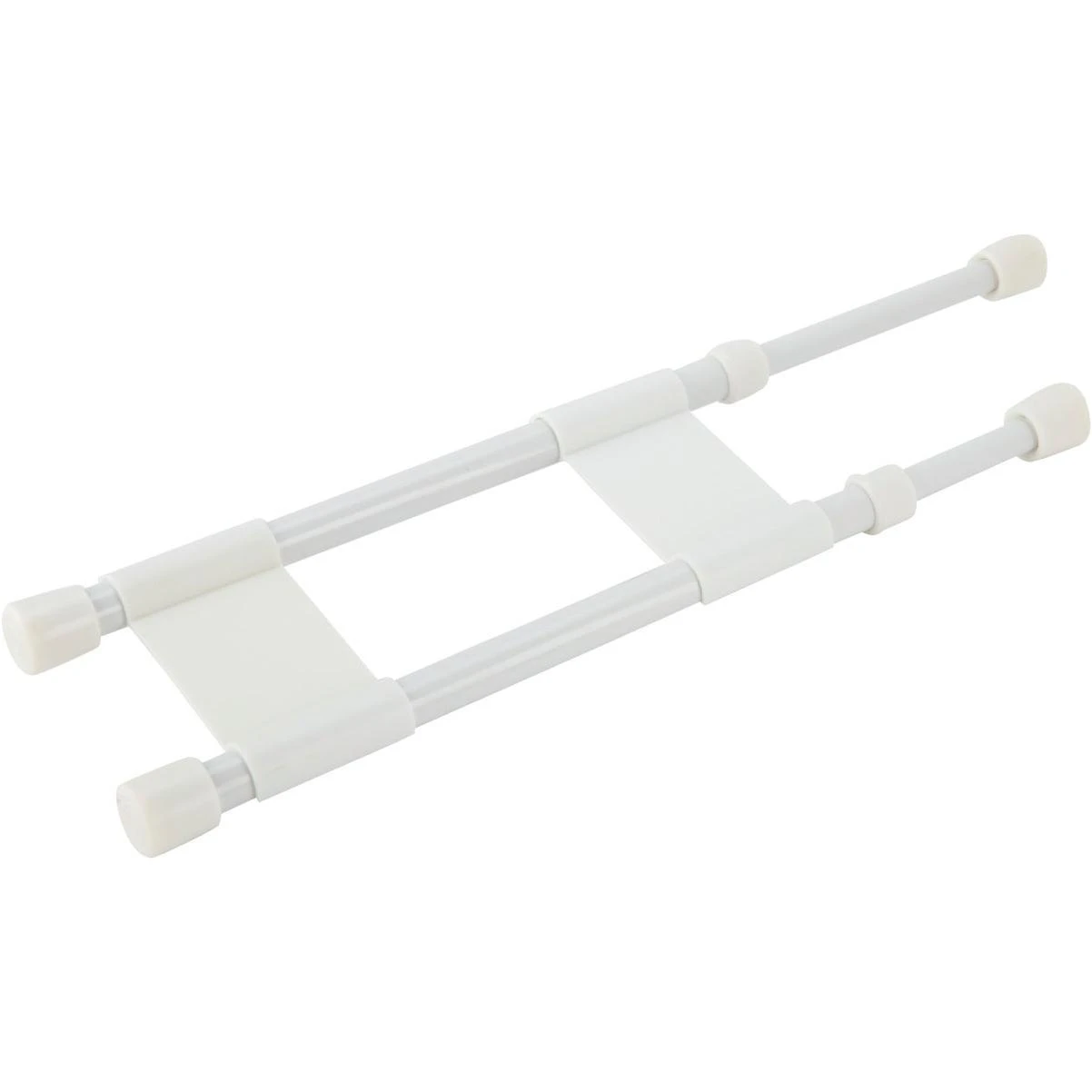 Camco Extends 10 In. to 17 In. White Cupboard RV Storage Bar