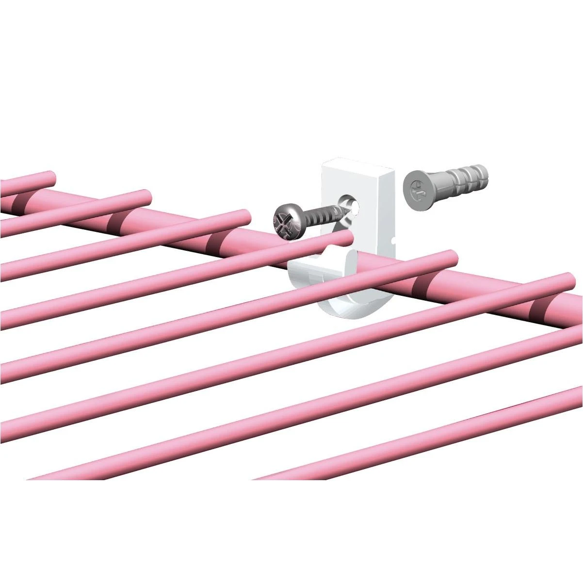 Closetmaid Wood/Concrete Wire White Shelf Wall Clip (12-Count)