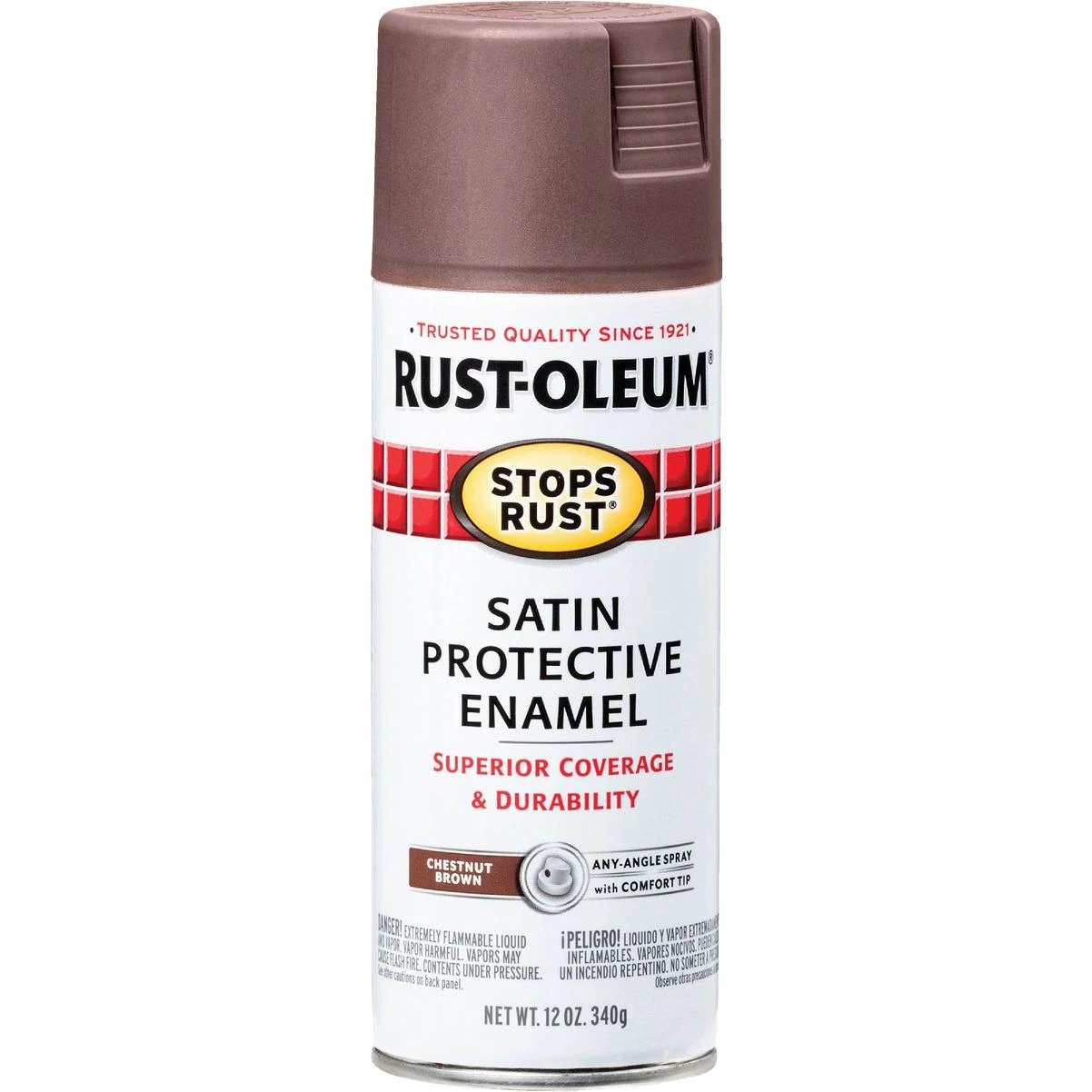 Rust-Oleum Stops Rust Decor 12 Oz. Satin Spray Paint, Chestnut Brown