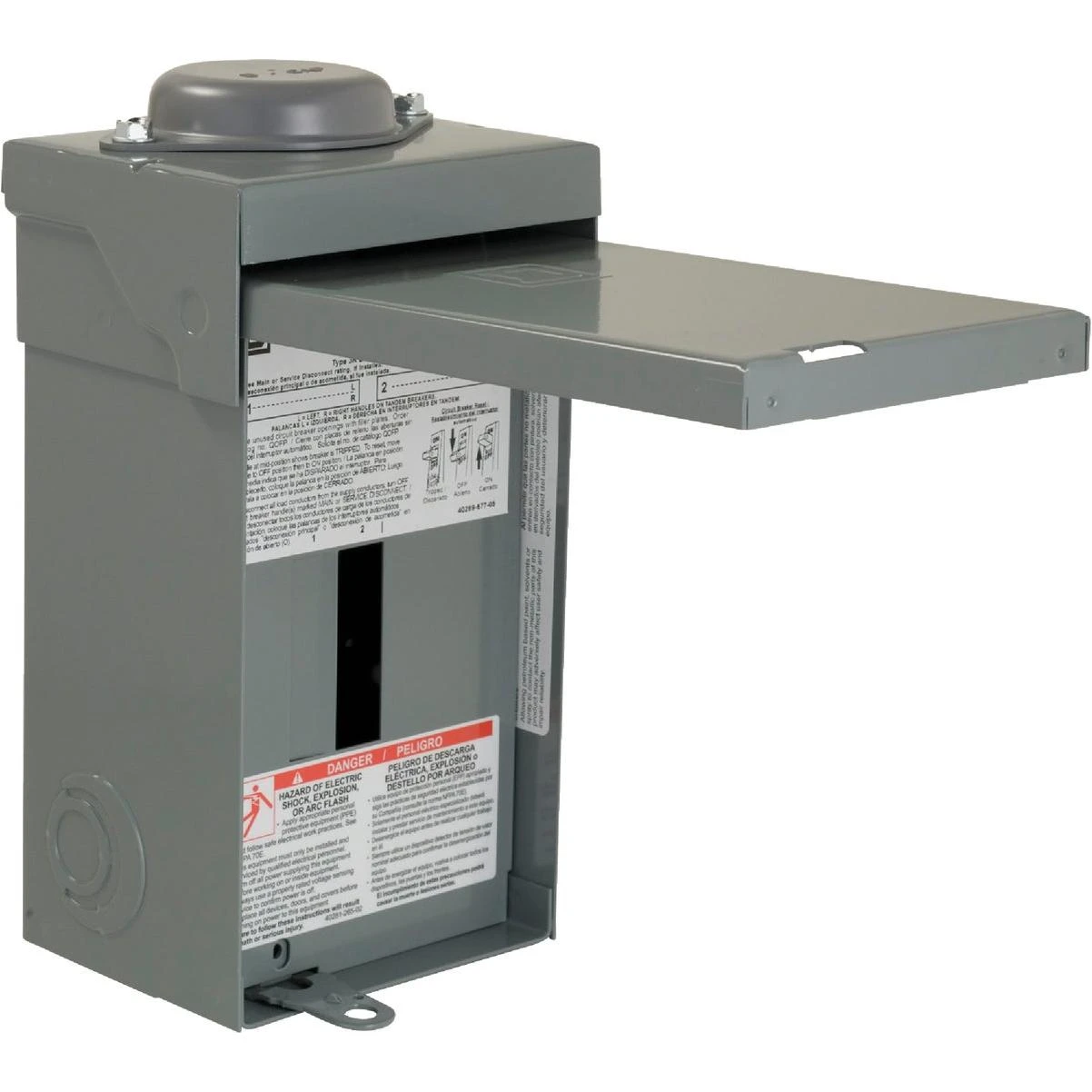 Square D QO 70A 2-Space 4-Circuit Raintight Main Lug Load Center