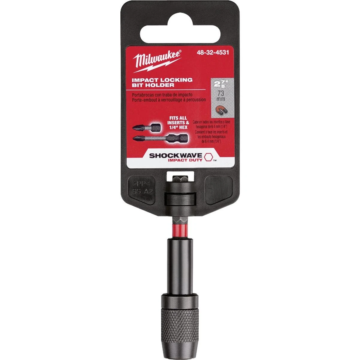 Milwaukee SHOCKWAVE 2-7/8 In. Magnetic Impact Locking Bit Holder