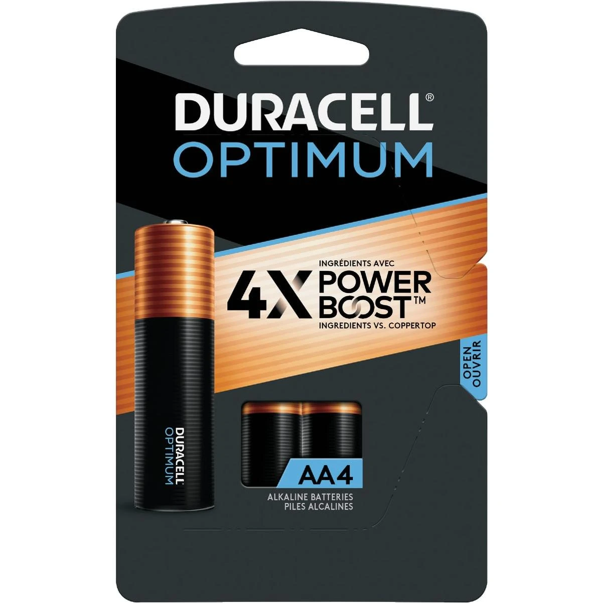 Duracell Optimum AA Alkaline Battery (4-Pack)