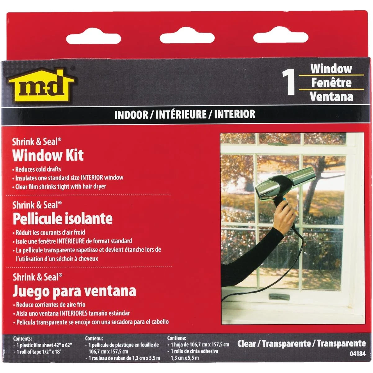 M-D Building Products Polar Block 42 In. x 62 In. Clear Plastic Window Insulation Kit