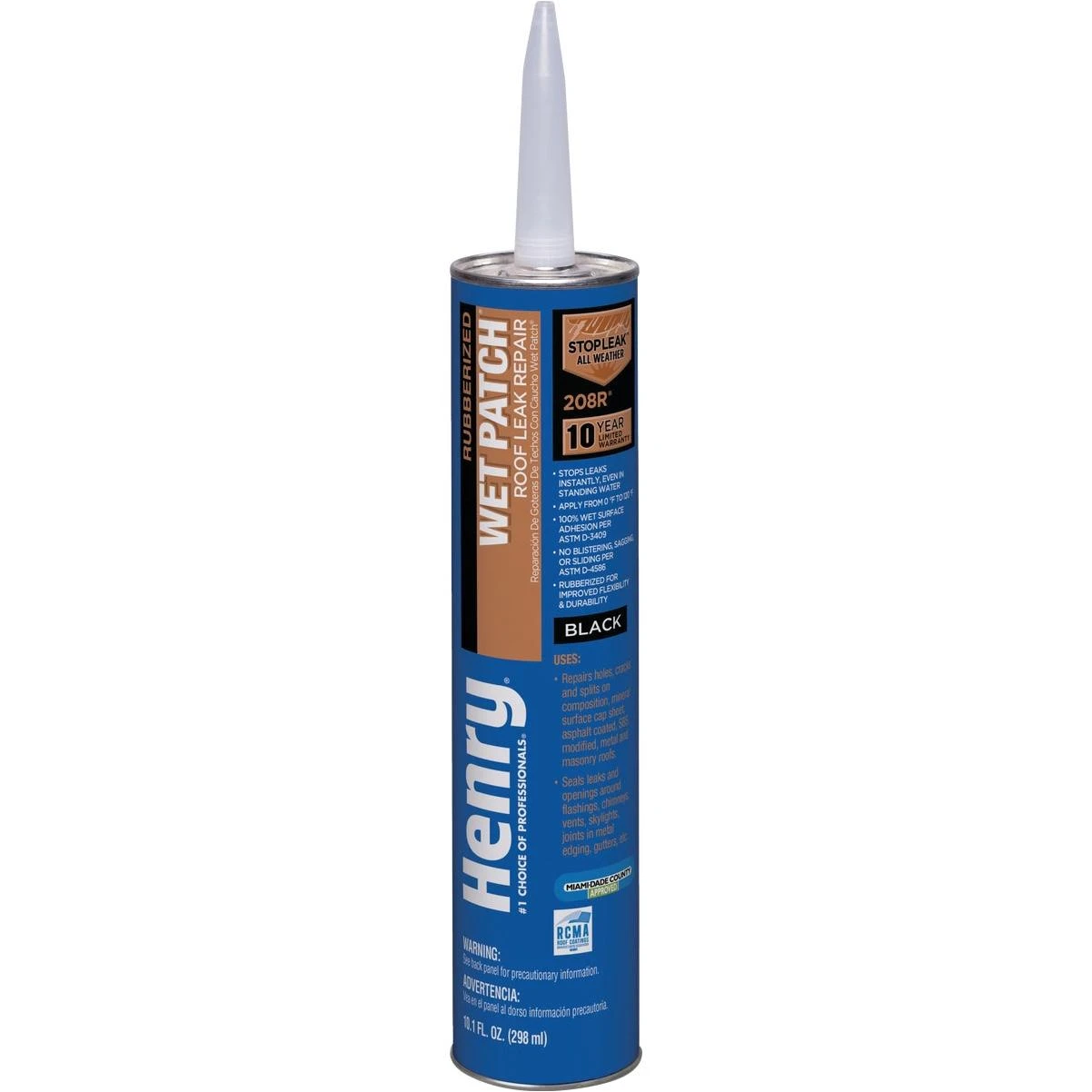 Henry Wet Patch 10.1 Oz. Rubberized Roof Cement and Patching Sealant