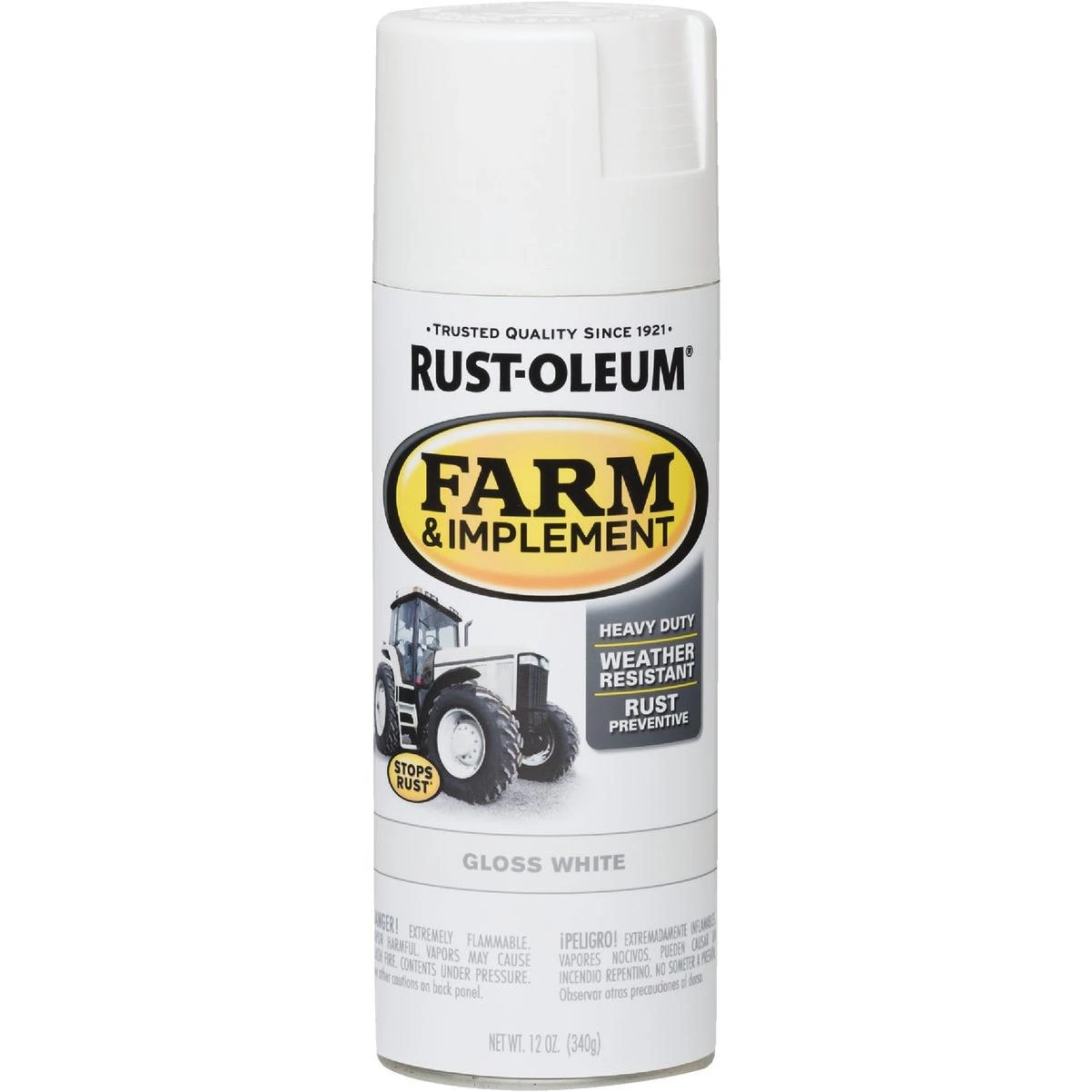 Rust-Oleum 12 Oz. Gloss White Farm & Implement Spray Paint