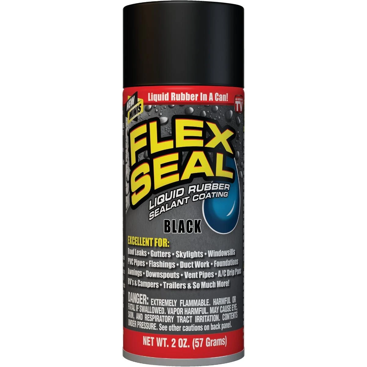 FLEX SEAL 2 Oz. Mini Spray Rubber Sealant, Black