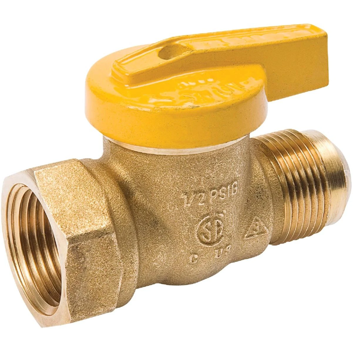 ProLine 15/16 In. FL x 3/4 In. FIP Brass Quarter Turn 1-Piece Body Gas Valve