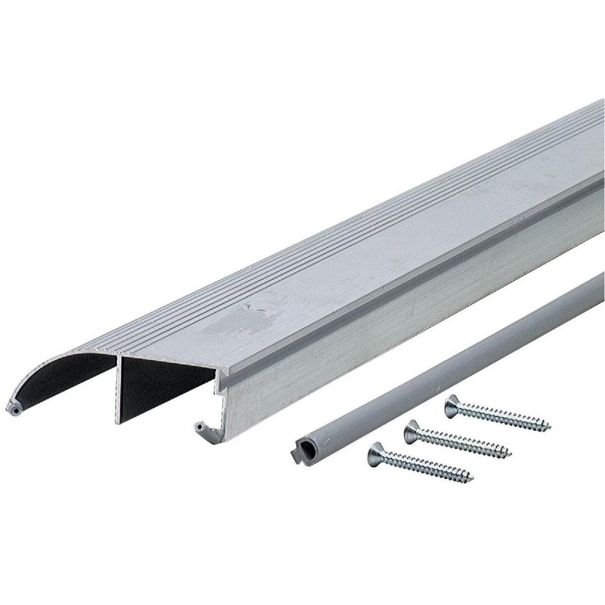 M-D Building Products 3-3/8 In. x 1 In. x 36 In. Silver Aluminum and Vinyl High-Profile Outswing Door Threshold