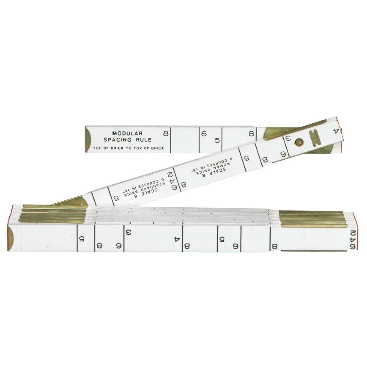 Crescent Lufkin Red End 6 Ft. x 5/8 In. Masonry Folding Rule, Modular Spacing