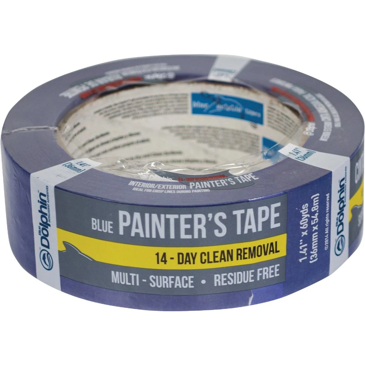 Blue Dolphin 1.41 In. x 60 Yd. Blue Painter's Tape